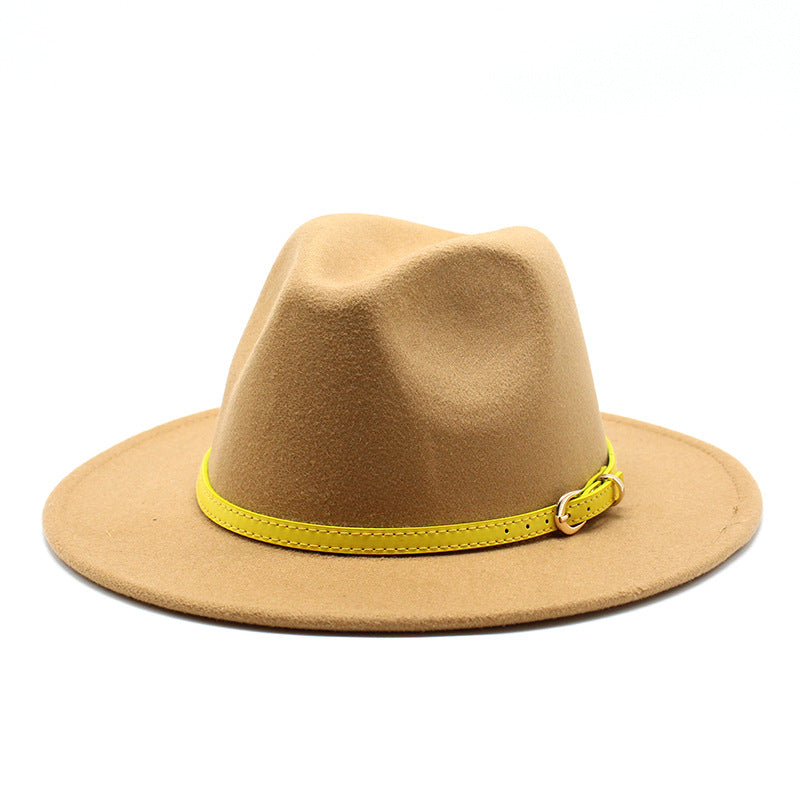 Woolen Hat Big Brimmed Hat Jazz Hat Felt Hat