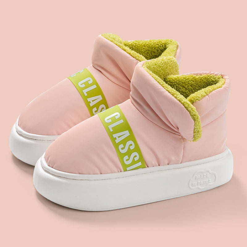 Wear Resistant Plush Warm Down Slippers