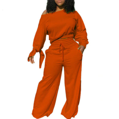 Solid color loose sexy jumpsuit