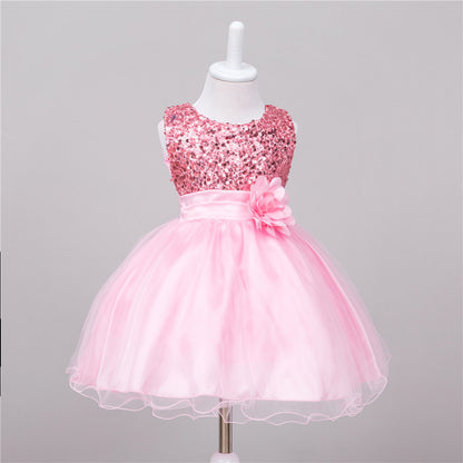 Baby Sequin Dress Flower Girl Wedding Princess Dress