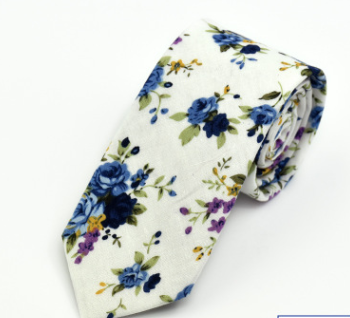 Men Floral Pattern Casual Fashion Cotton Tie 6cm