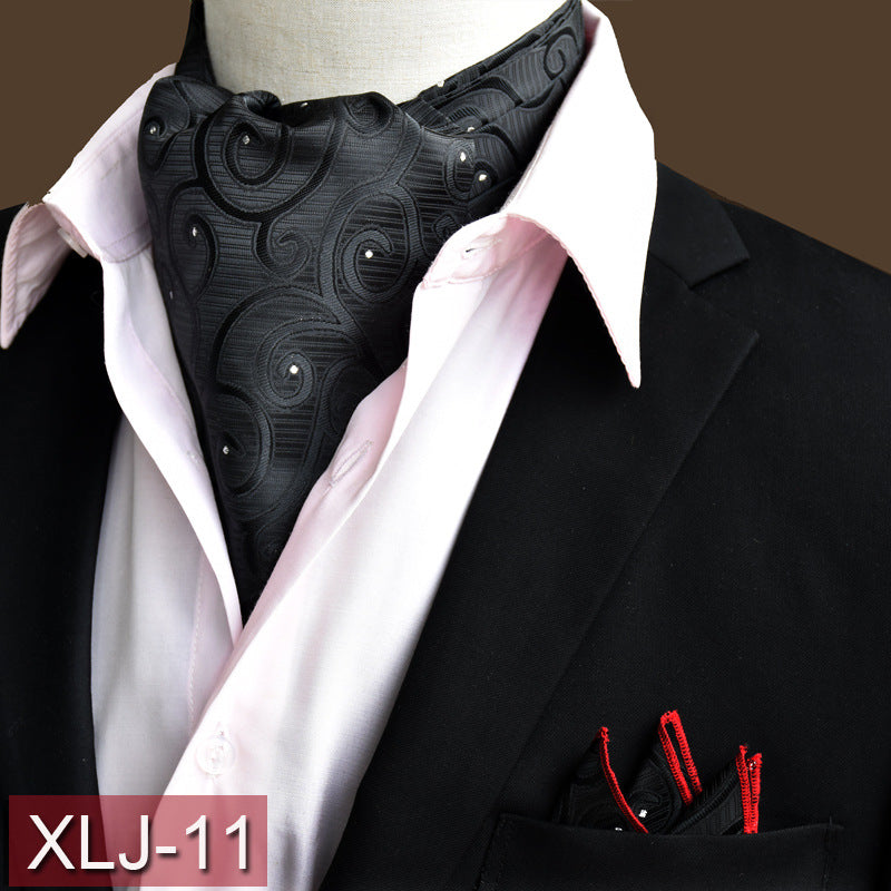 Men's scarf  English suit shirt collar scarf