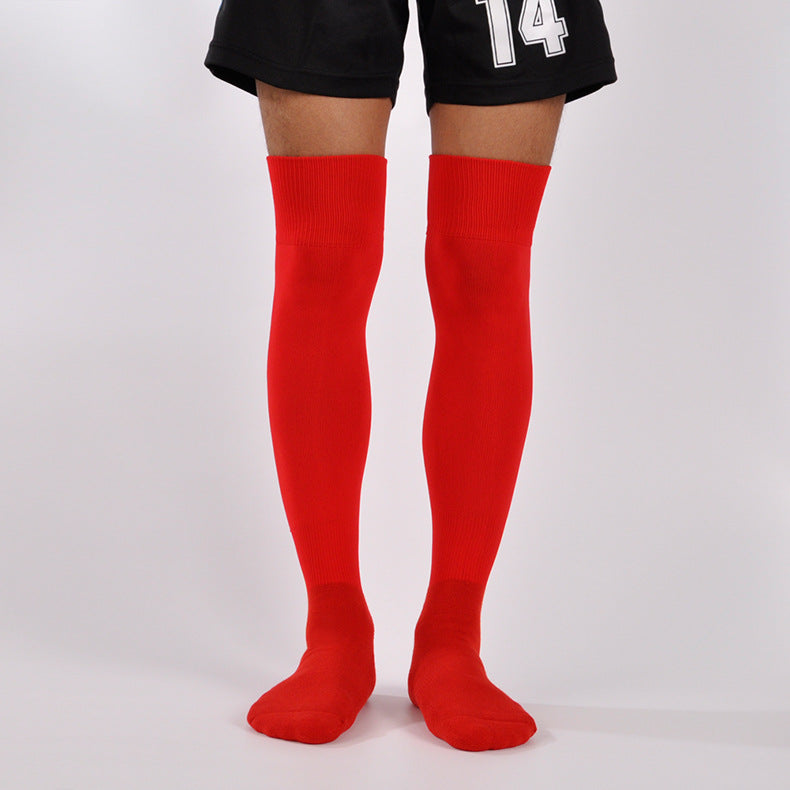 Pure Color Light Board Over The Knee Football Socks