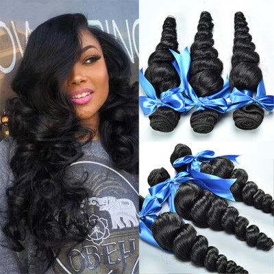 Hair wigs in Malaysia loose wave human hair weaves hair curtain fabric hair