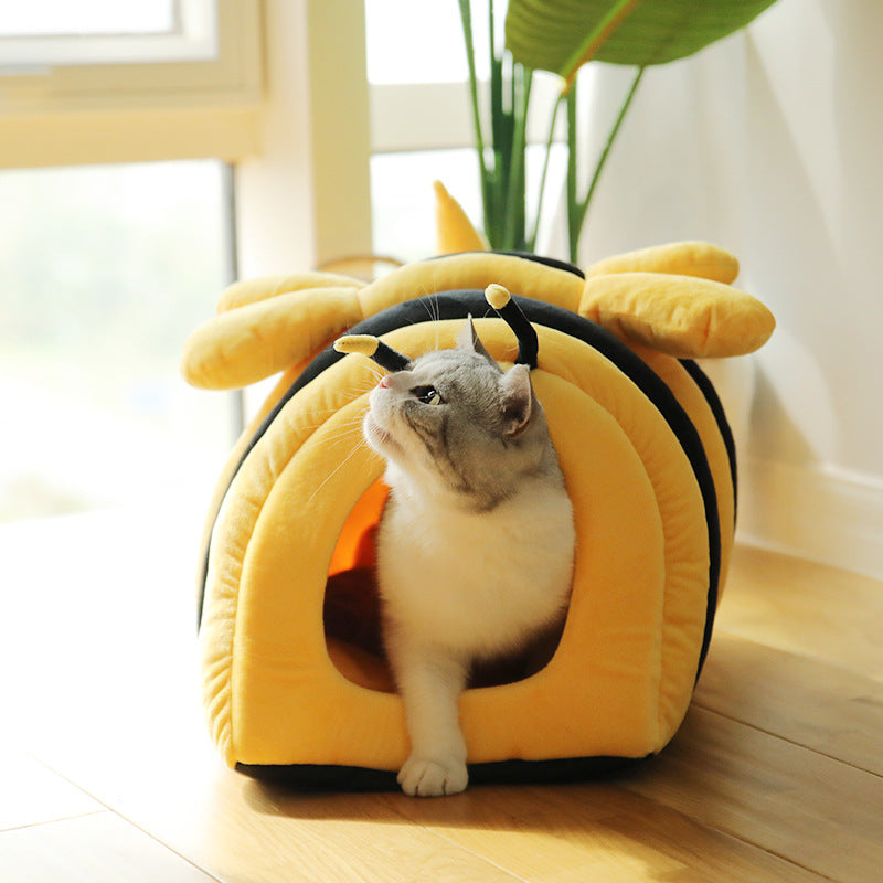 Semi-enclosed Deep Sleep Warm Cute Pet Nest