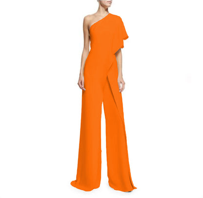 One-shoulder jumpsuit