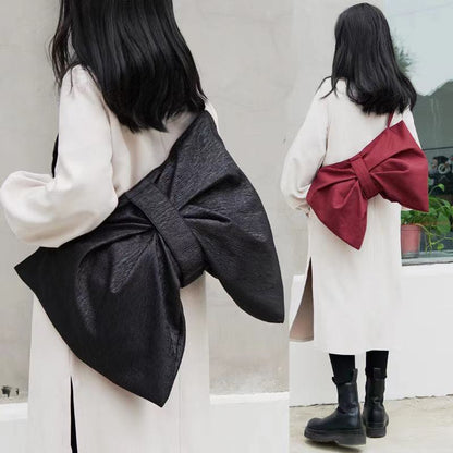 Women's Personality Bowknot Large Capacity Messenger Shoulder Bag