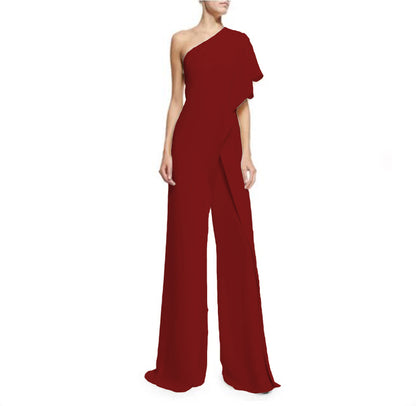 One-shoulder jumpsuit