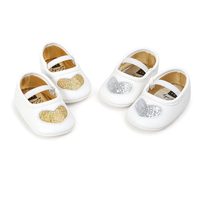 Four hearts baby princess shoes baby shoes baby shoes 3843