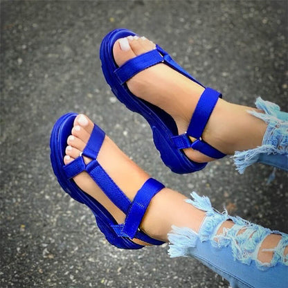 Women's colorful muffin sports sandals with thick soles