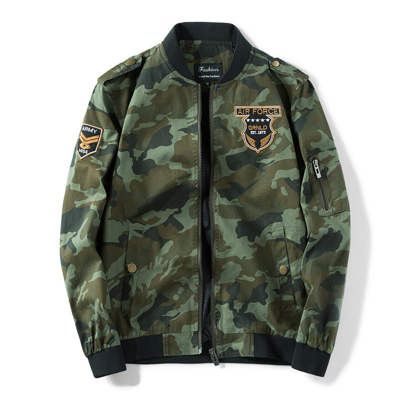 Camouflage jacket military uniform loose jacket men's casual jacket