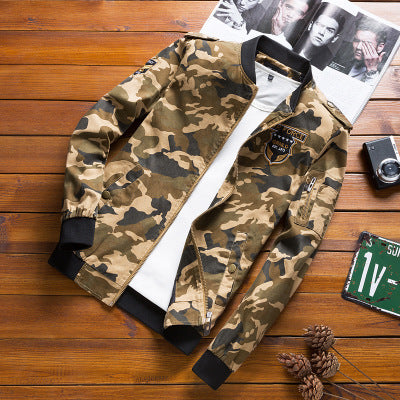 Camouflage jacket military uniform loose jacket men's casual jacket