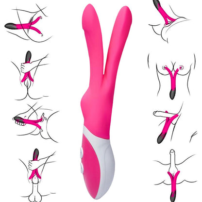 Women Thrusting Rechargeable Vibrator G-Spot  Female Sex Toys