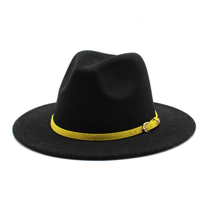 Woolen Hat Big Brimmed Hat Jazz Hat Felt Hat