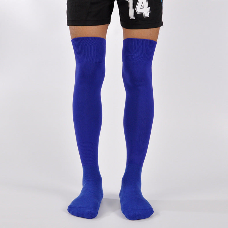 Pure Color Light Board Over The Knee Football Socks