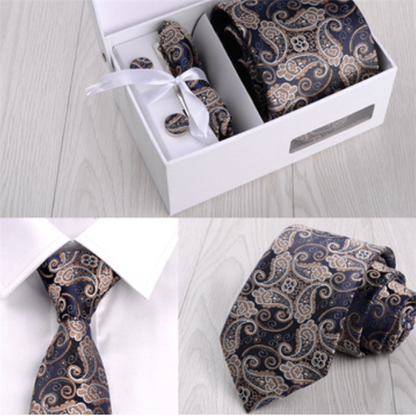 8cm Striped Tie Gift Box