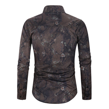 Digital Printed Floral Long Sleeve Shirt Printed Shirt