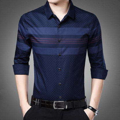 Casual striped shirt cotton