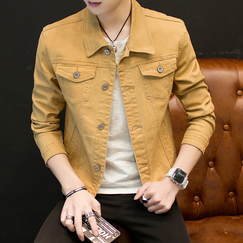 Denim Jacket Men's Spring And Autumn Korean Style Trendy Top