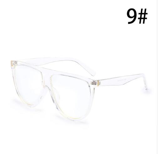 Thin Flat Top Sunglasses Women Luxury Brand Designer Retro Vintage Sunglasses Women Gold Kardashian Clear Glass Sunglasses