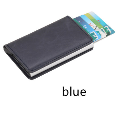 PU Automatic Card Card Holder RFID Multi-function Card Holder