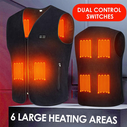 Intelligent Dual-control Self-heating V-neck Vest Jacket