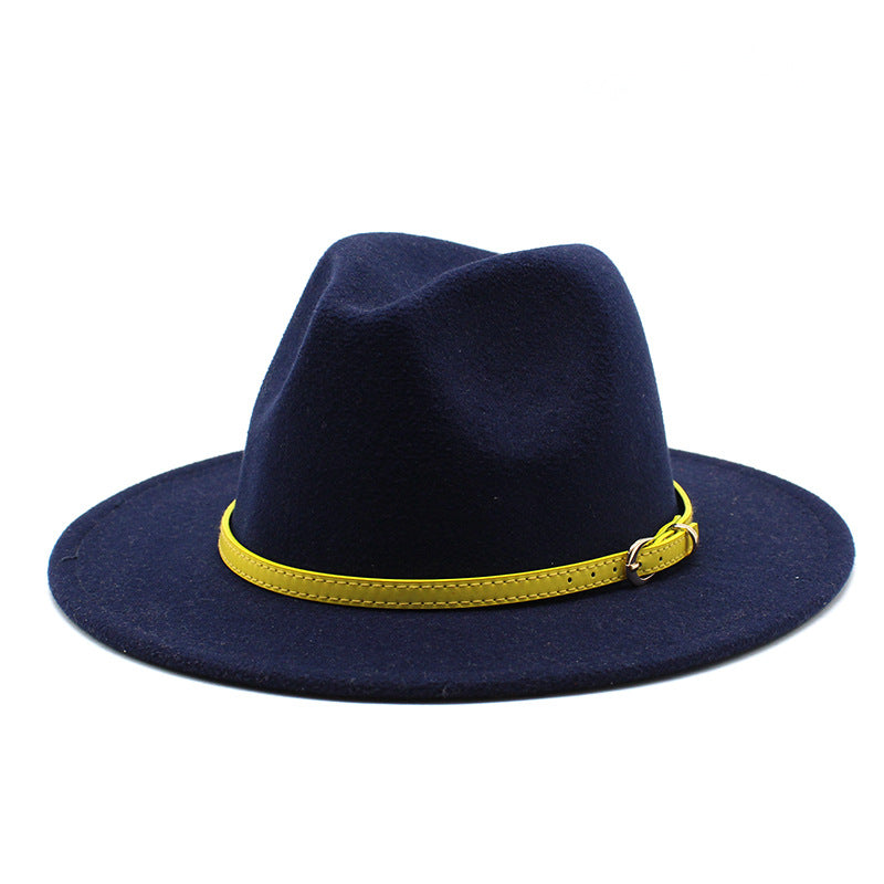 Woolen Hat Big Brimmed Hat Jazz Hat Felt Hat