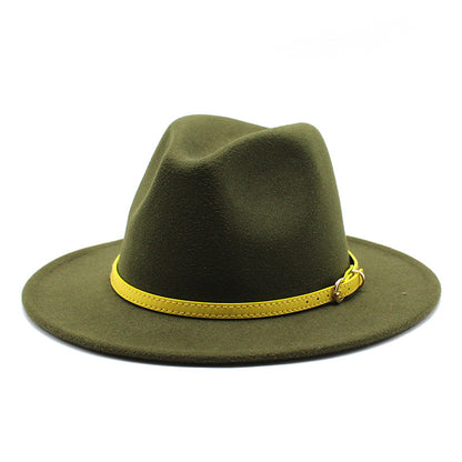 Woolen Hat Big Brimmed Hat Jazz Hat Felt Hat