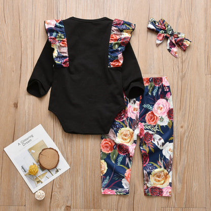 Girls Fashion Lace Three-Piece Suit For Girls