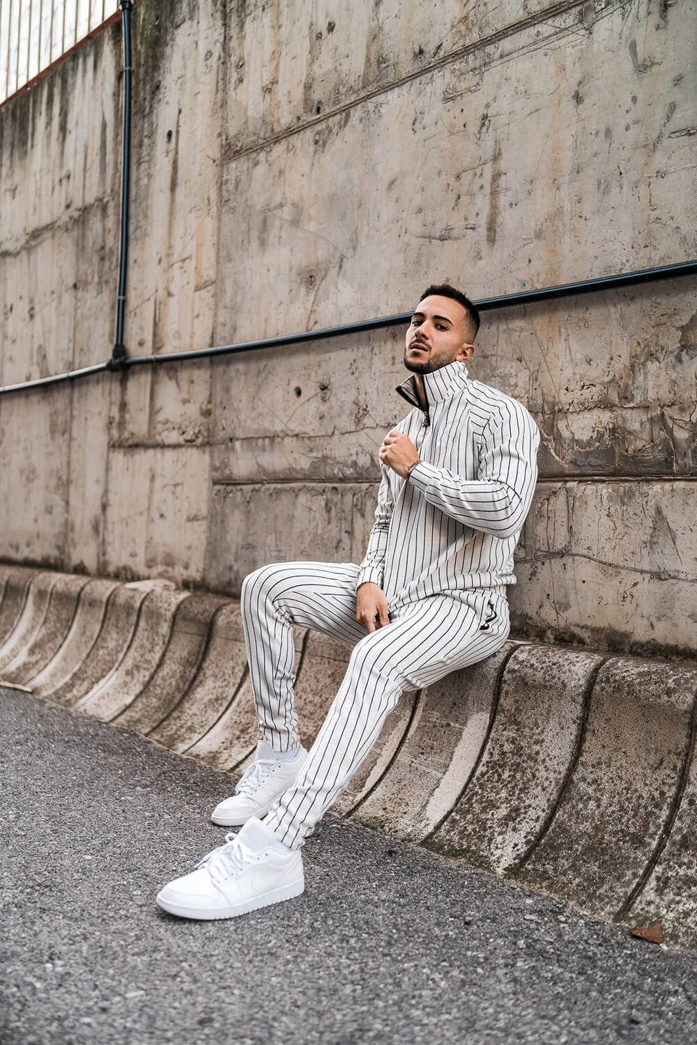 European and American Spring and Autumn Striped Suit