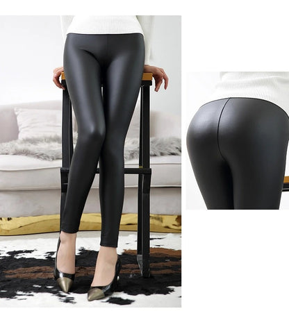 High Waist Leather Leggings