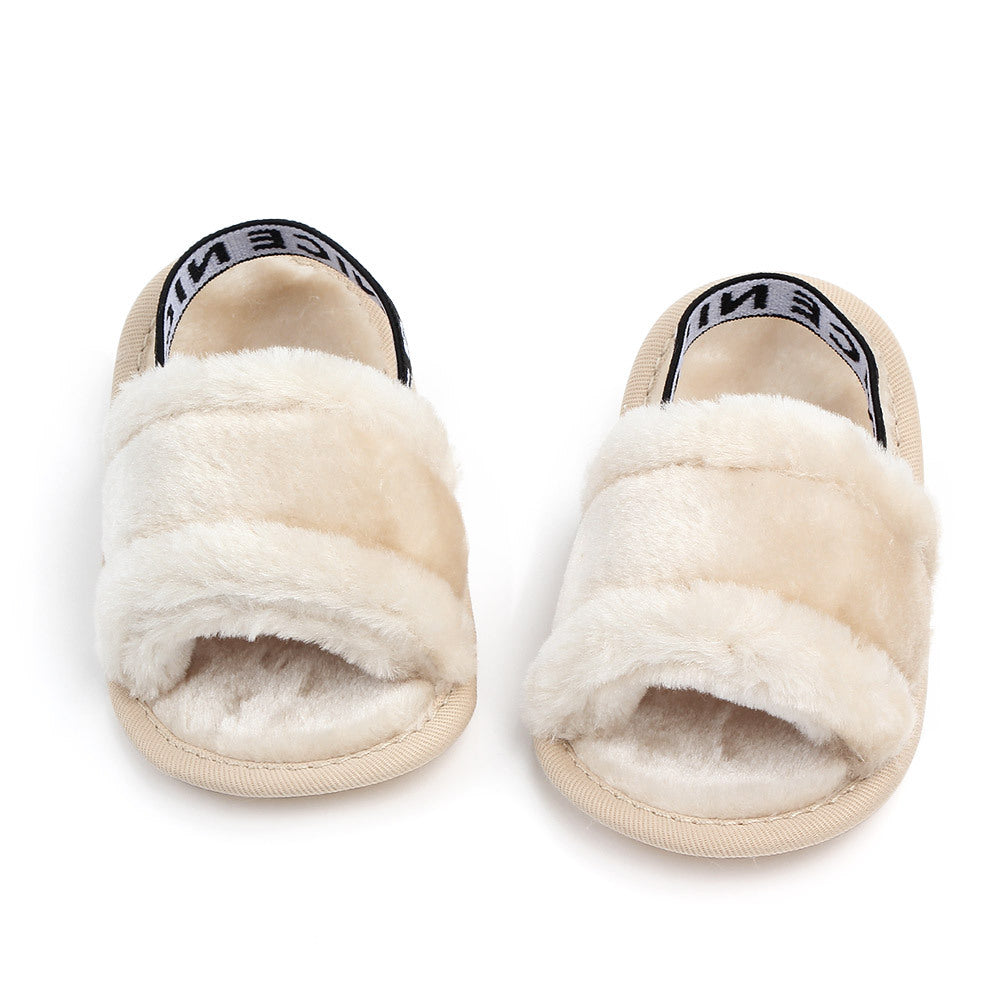 Hairy sandals Baby shoes