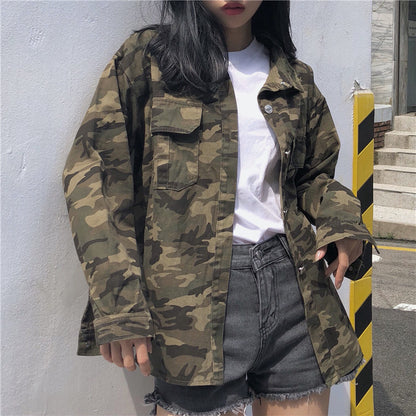 Irregular camouflage shirt