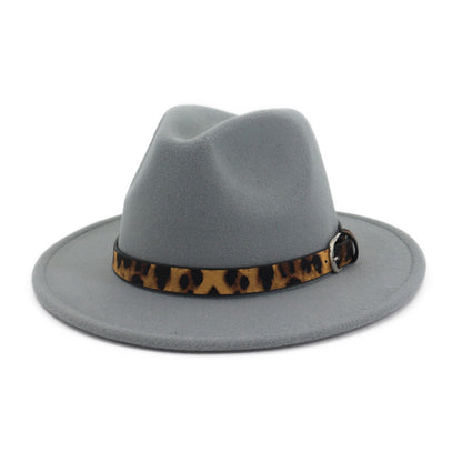 Fedora hat leopard print hat