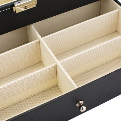 Double storage display glasses case