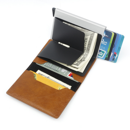 PU Automatic Card Card Holder RFID Multi-function Card Holder