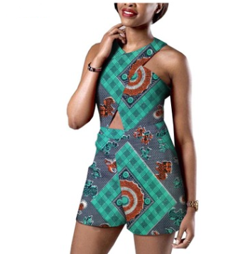 African Printed Women's Cotton Jumpsuit