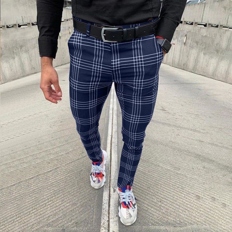 Plaid striped slacks