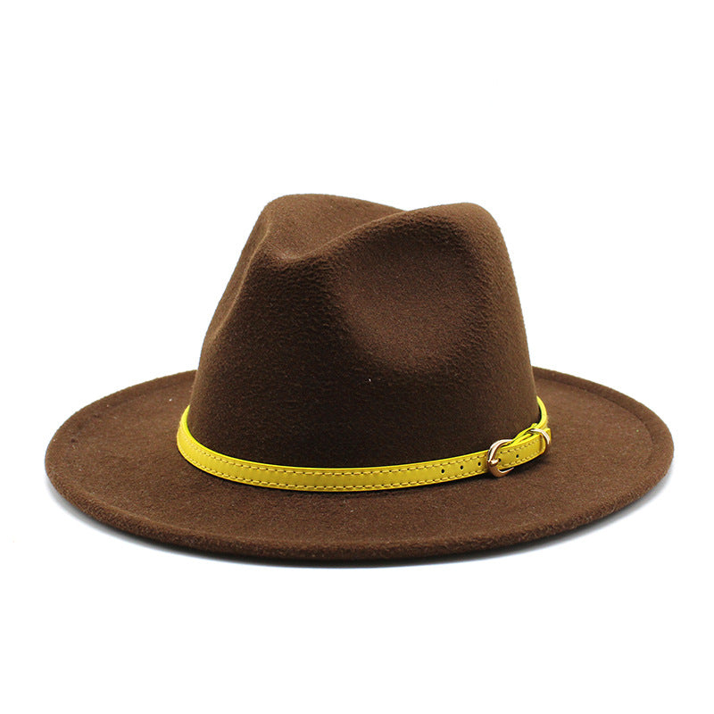 Woolen Hat Big Brimmed Hat Jazz Hat Felt Hat