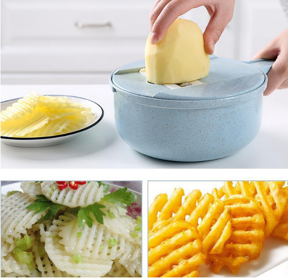 Mandoline Slicer Vegetable Slicer Potato Peeler Carrot Onion Grater With Strainer Vegetable Cutter 8 In 1 Kitchen Accessories