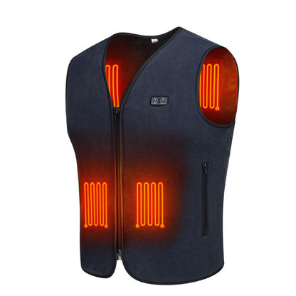 Intelligent Dual-control Self-heating V-neck Vest Jacket