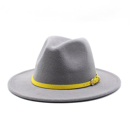 Woolen Hat Big Brimmed Hat Jazz Hat Felt Hat