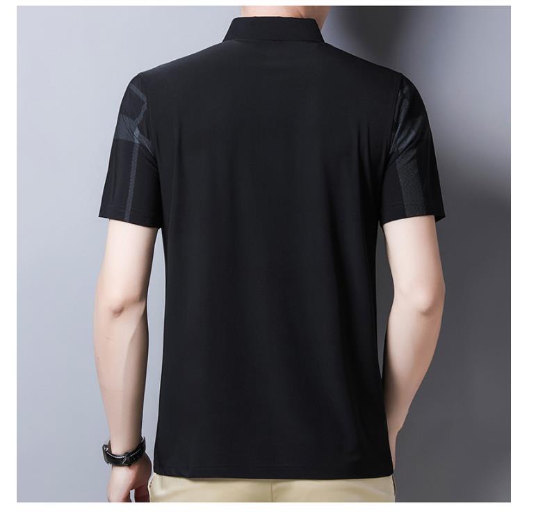 Men's Fashion Ice Silk Short Sleeve T-shirt