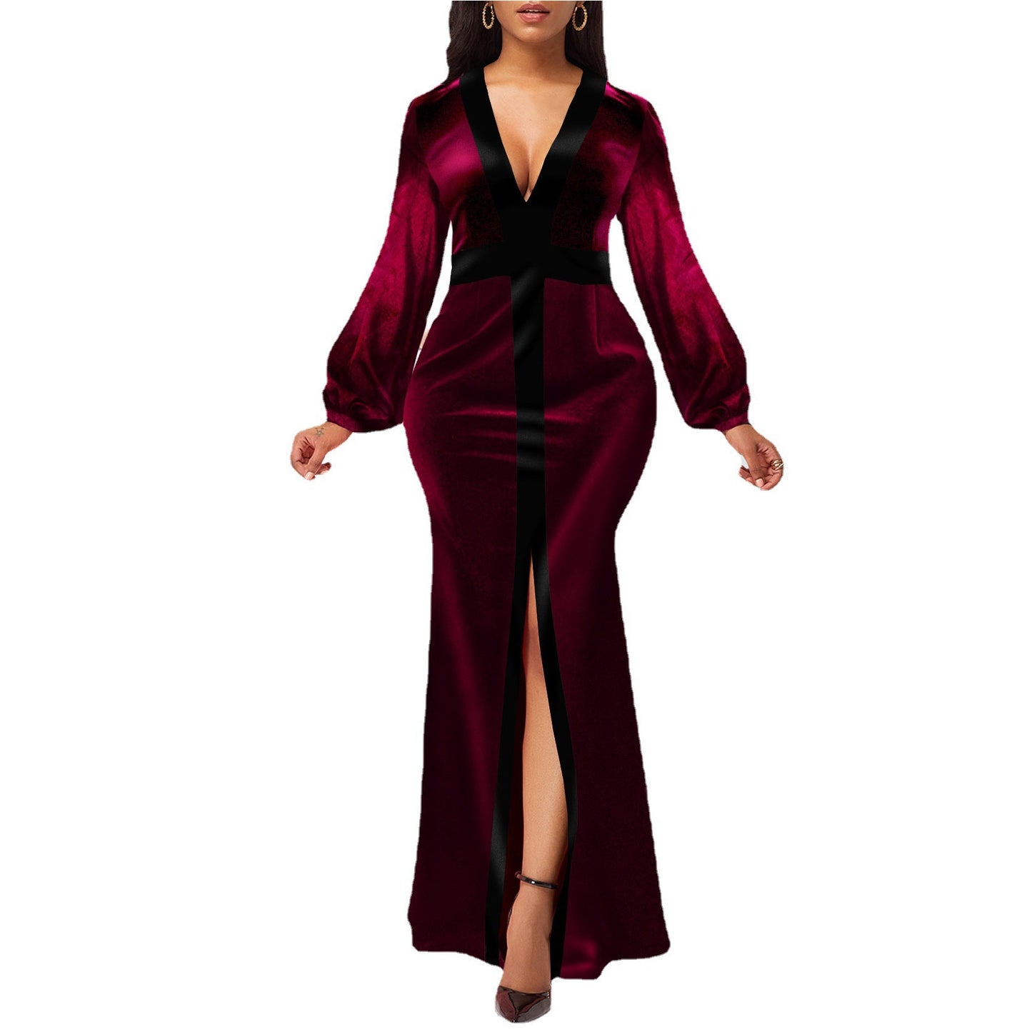 Slim Party Mop Dress Slit Women