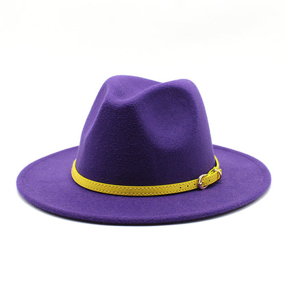 Woolen Hat Big Brimmed Hat Jazz Hat Felt Hat