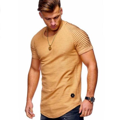 Casual Slim Men's Pullover Round Neck Short Sleeve