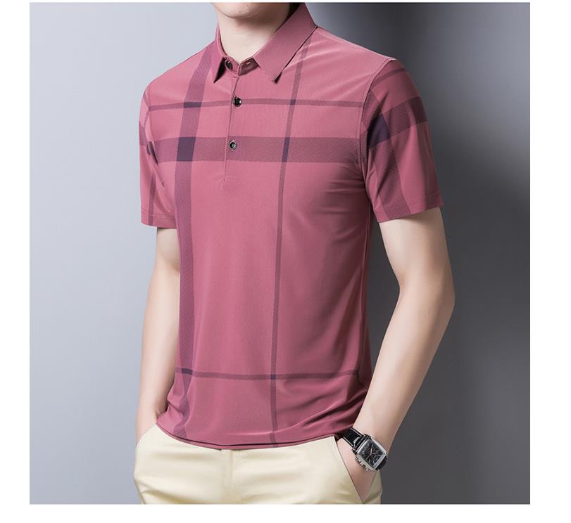 Men's Fashion Ice Silk Short Sleeve T-shirt