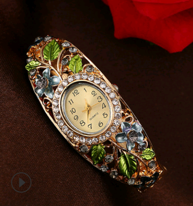 Bracelet Watch Popular Models High-grade Diamond National Wind  Painting Accessories Female