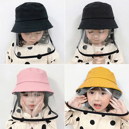 Child Protection Products Hot Buy Anti-spitting Protective Hat Dustproof Cover Kids Boys Girls Fisherman Cap Hat