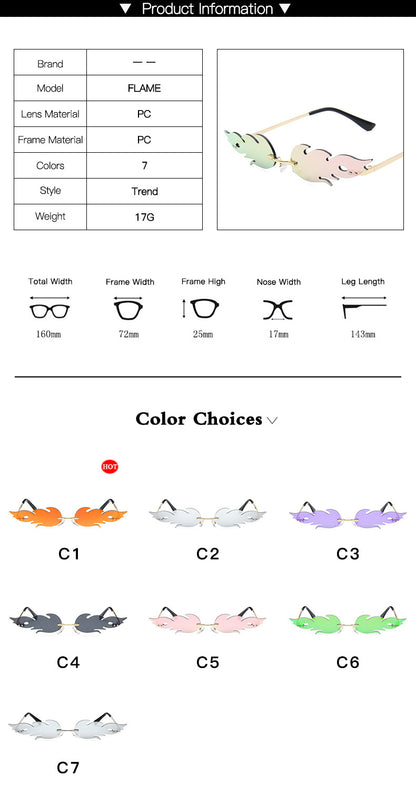 Flame Shaped Sunglasses Jurchen Film